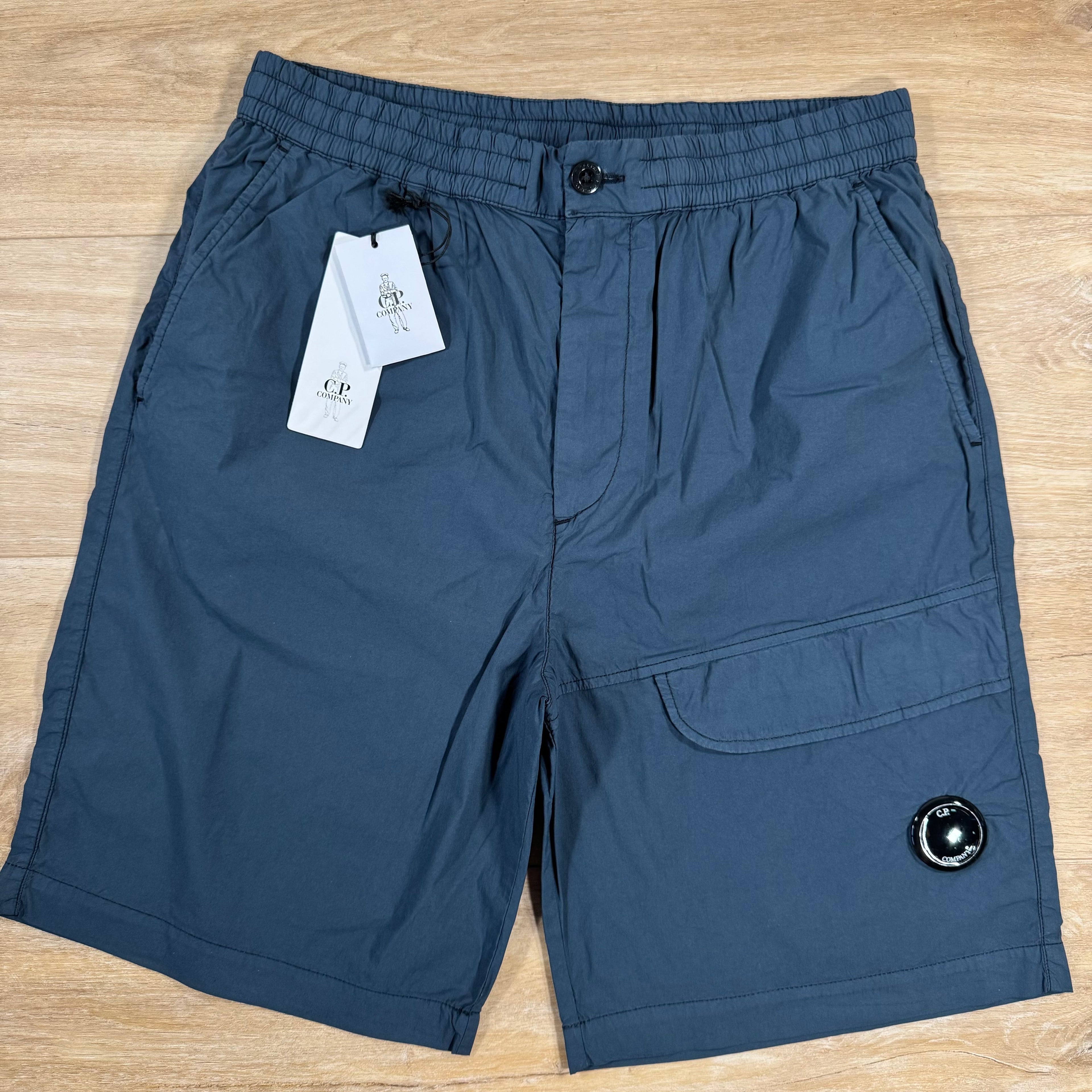 CP Company 50 Fili Stretch Cargo Shorts in India Ink Ironleague