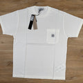 Stone Island Organic Cotton Fissato Effect T-Shirt in White Ironleague