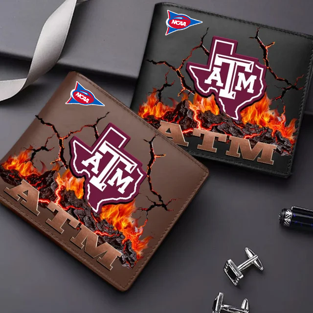LIMITED EDITION FBS NCAA16 TAA TX A&M AGGIES LEATHER WALLET