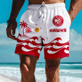 FINAL SALE - NEW CUSTOMIZED NBA17 AHA ATLANTA HAWKS SHORT PANTS