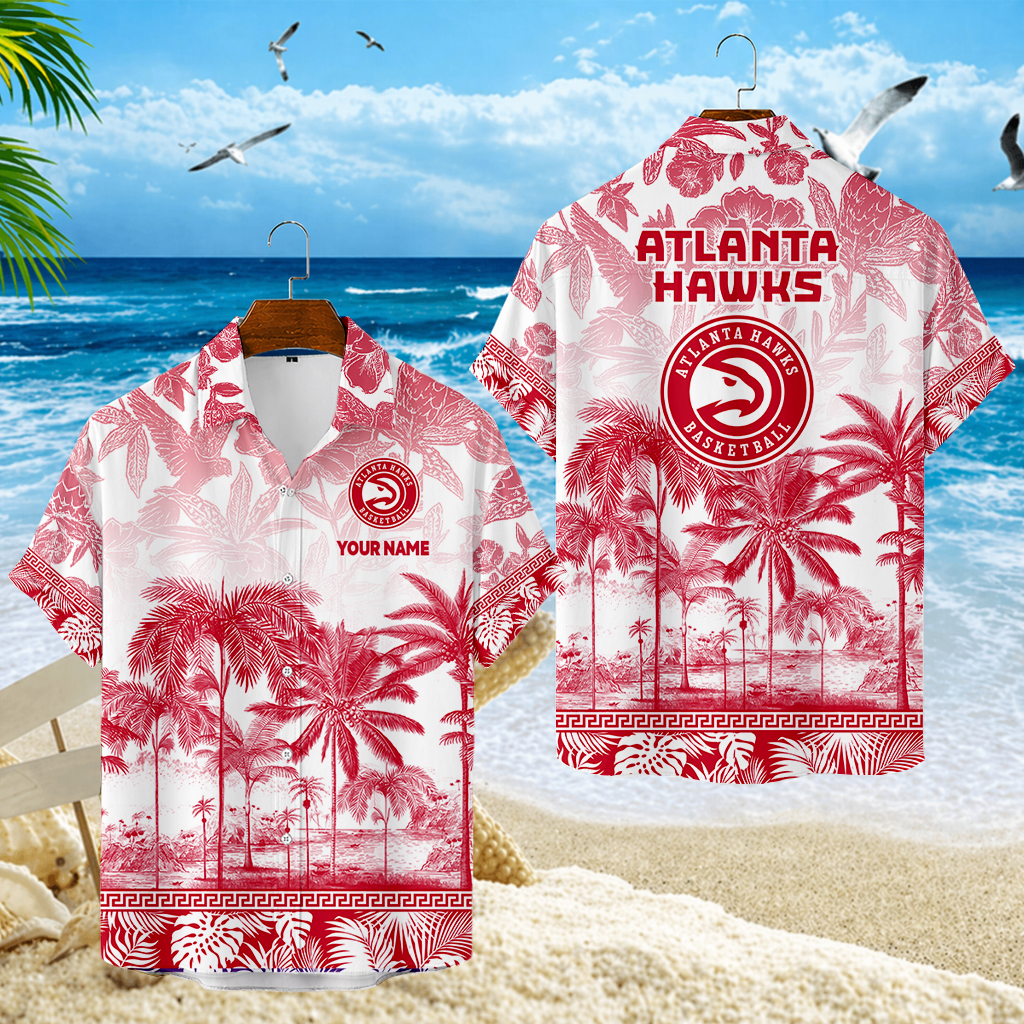 FINAL SALE - NEW CUSTOMIZED NBA17 AHA ATLANTA HAWKS UNISEX HAWAIIAN SHIRT