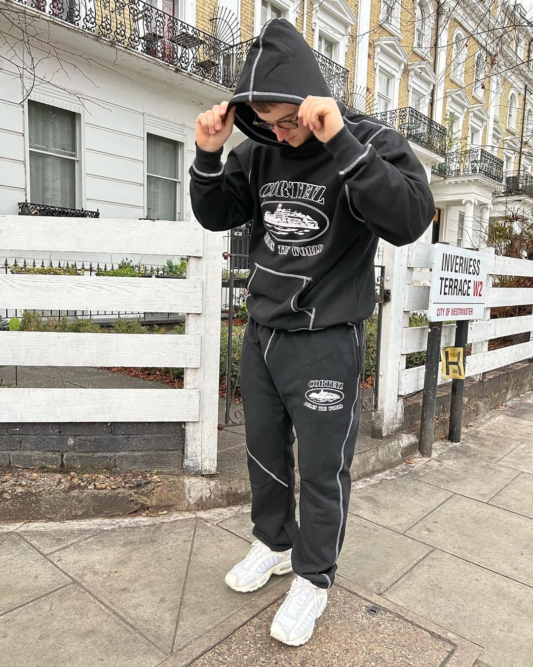 Corteiz Alcatraz Hoodie - Black/Purple Ironleague