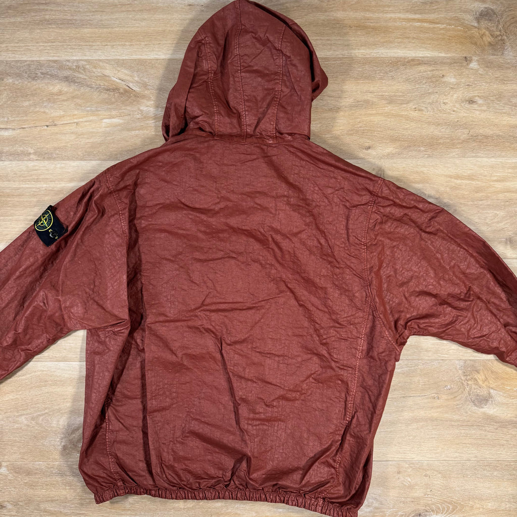 Stone Island Organic Look Nylon Panama-TC Anorak Jacket in Copper Ironleague