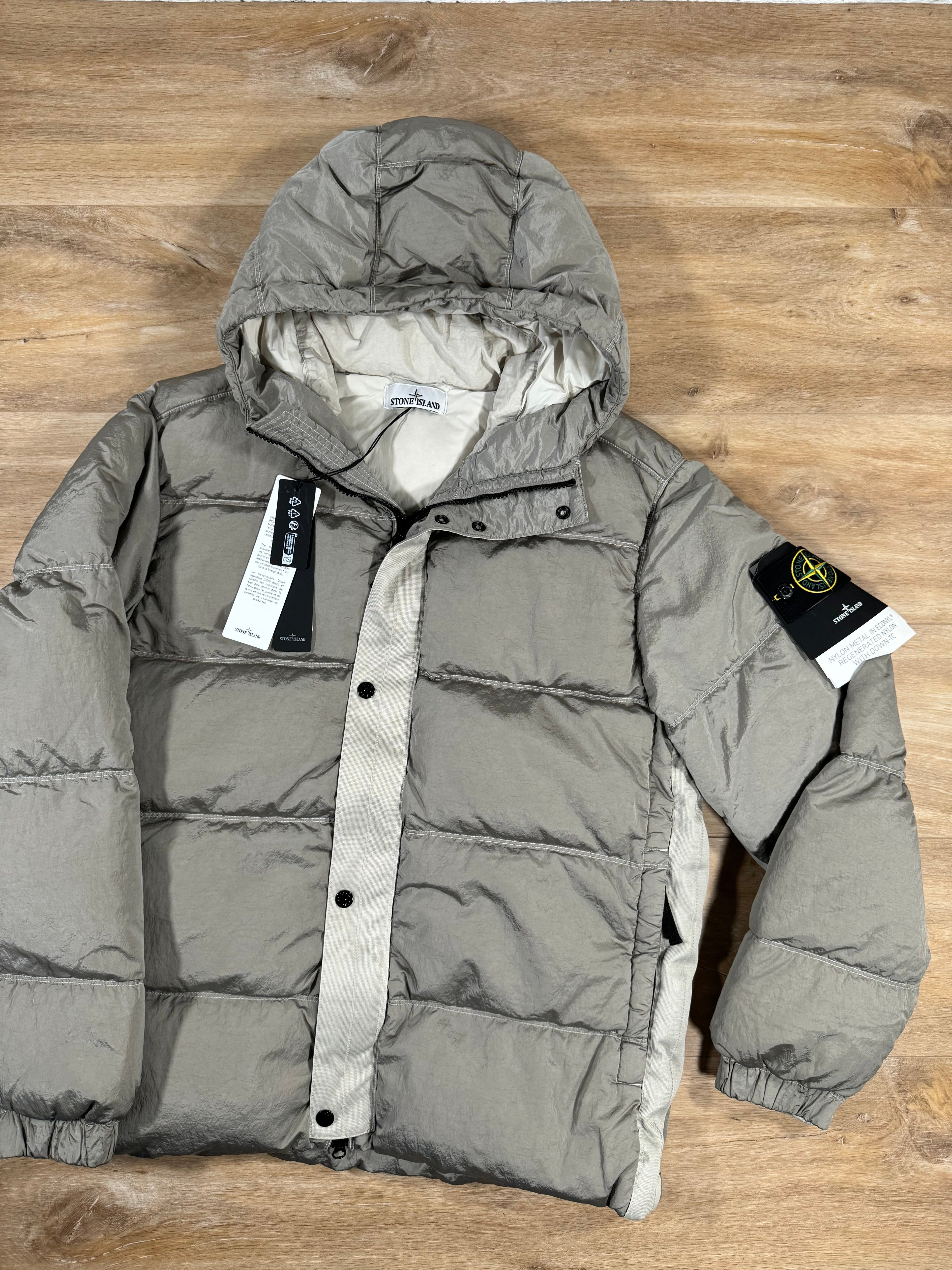 Stone Island Nylon Metal Down Jacket in Plaster Ironleague