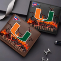 LIMITED EDITION FBS NCAA17 MIH MI HURRICANES LEATHER WALLET