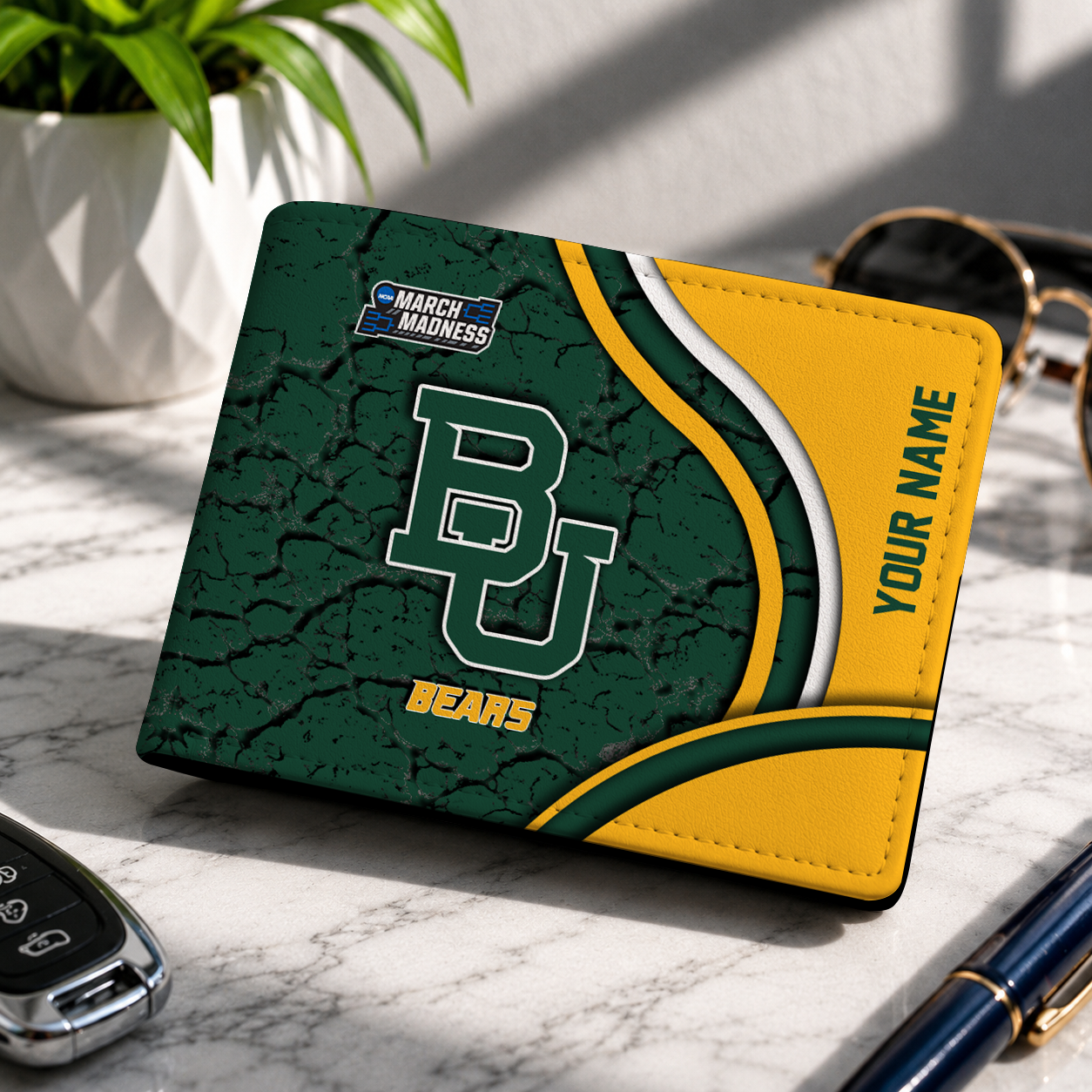 FINAL CLEARANCE NCAA MAM18 BAB BAYLOR BEARS LEATHER WALLET