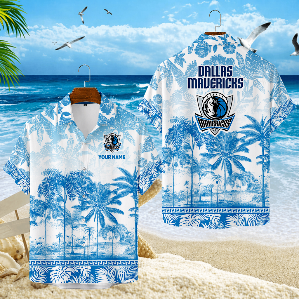 FINAL SALE - NEW CUSTOMIZED NBA18 DMA DALLAS MAVERICKS UNISEX HAWAIIAN SHIRT