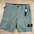 Stone Island Stretch Tela Cargo Bermuda Shorts in Sage Green Ironleague