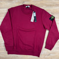 Stone Island Organic Cotton Fleece Sweatshirt in Cherry Ironleague