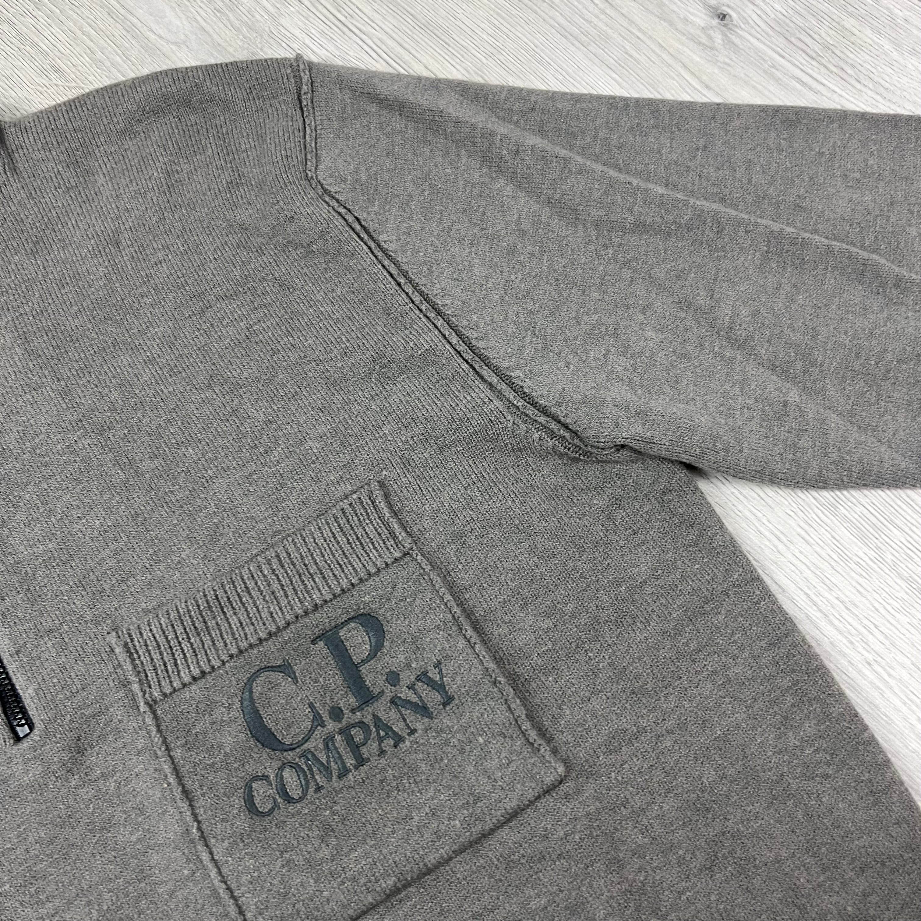 CP Company Patch Knit Fleece - Gunmetal Ironleague