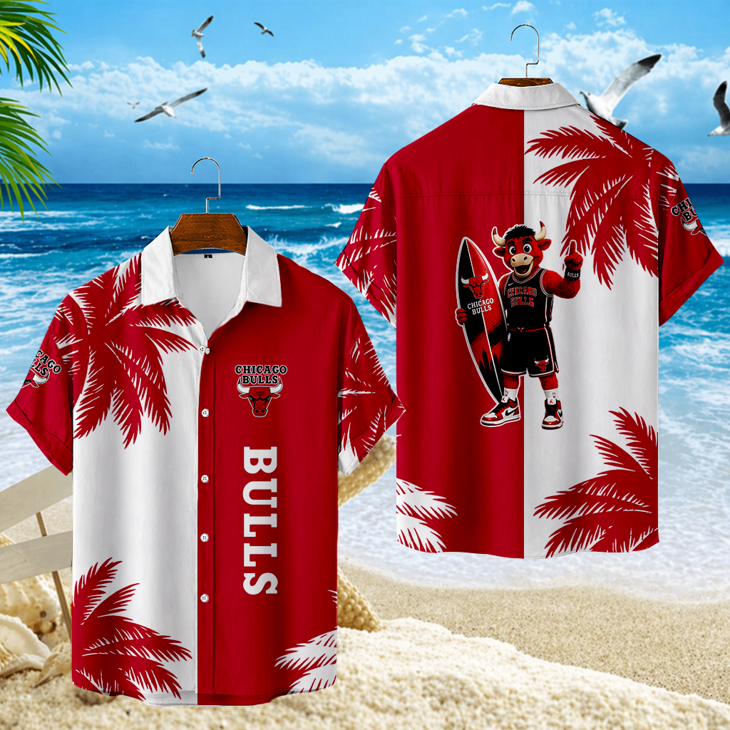 FINAL SALE - NEW CUSTOMIZED NBA19 CBU CHICAGO BULLS UNISEX HAWAIIAN SHIRT