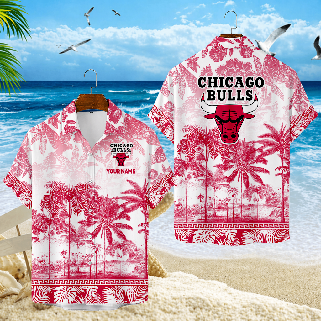 FINAL SALE - NEW CUSTOMIZED NBA19 CBU CHICAGO BULLS UNISEX HAWAIIAN SHIRT