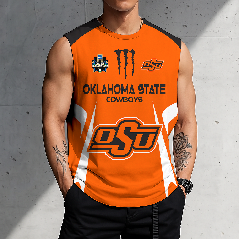 3D PRINT TEE NCAA CWS19 OSC OS COWBOYS MEN'S GYM SHIRT