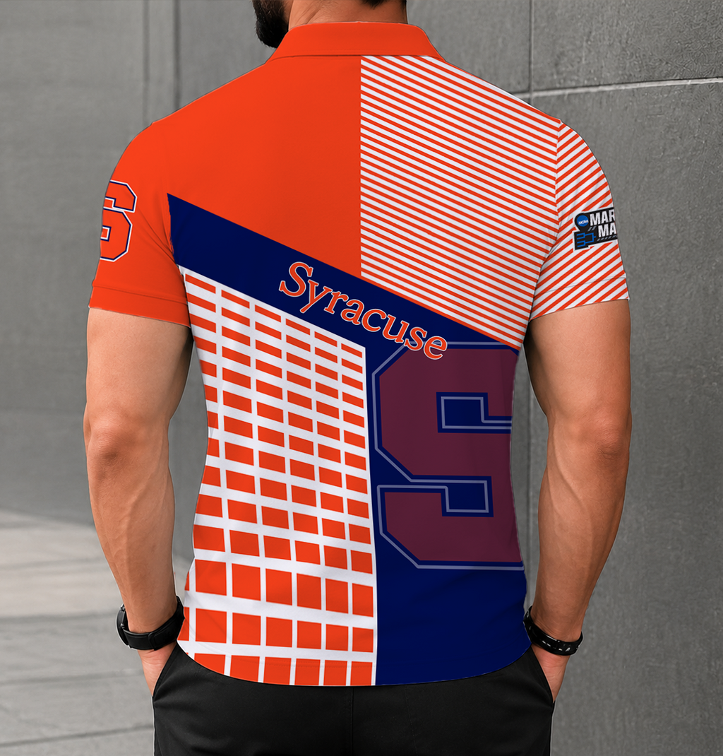 VIRAL EDITION - NEW CUSTOMIZED NCAA MAM19 SYO SYRACUSE ORANGE POLO SHIRT