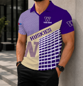 VIRAL EDITION - NEW CUSTOMIZED NCAA FBS19 WSH WASHINGTON HUSKIES POLO SHIRT