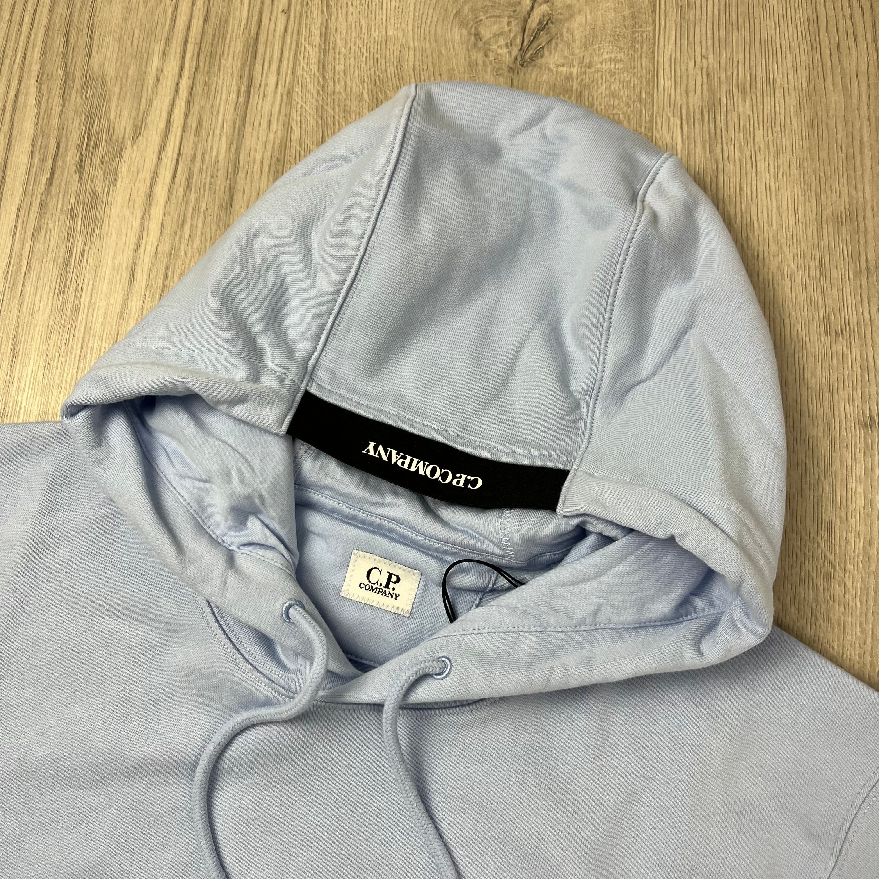 CP Company Raised Fleece Hoodie - Cerulean Ironleague