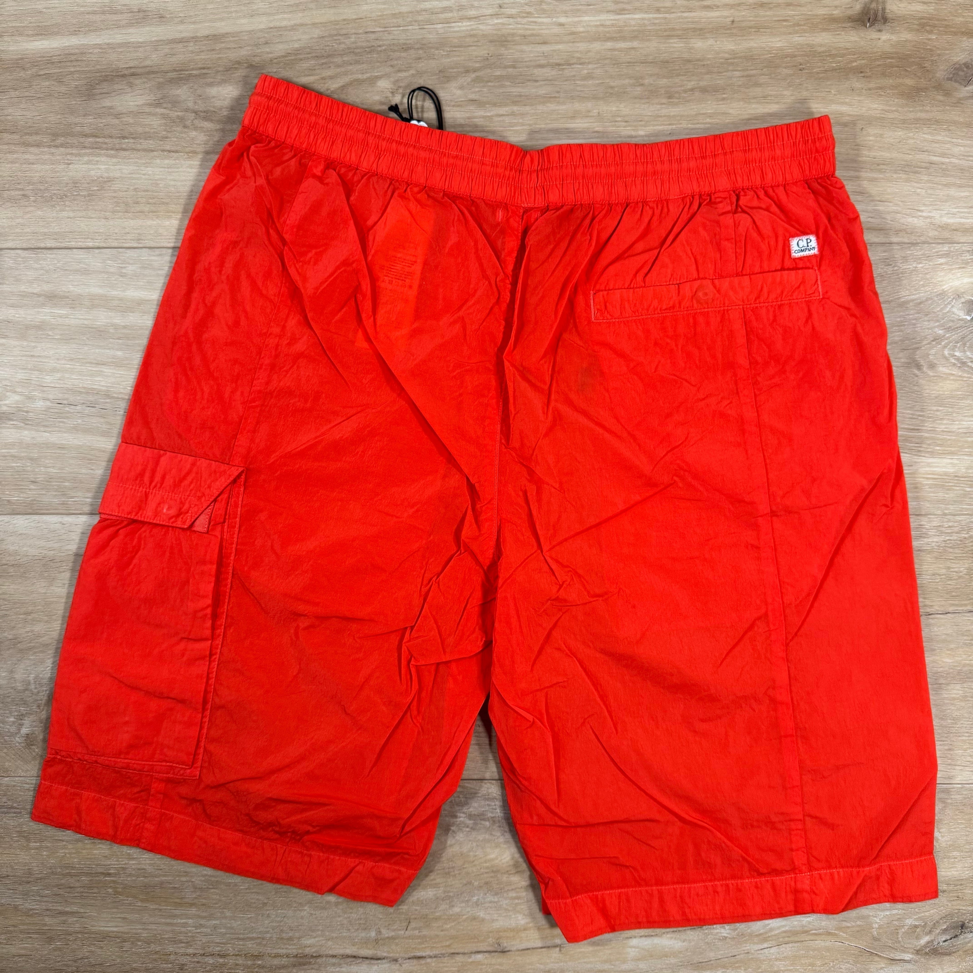 CP Company Chrome-R Cargo Shorts in Poinciana - Orange Ironleague
