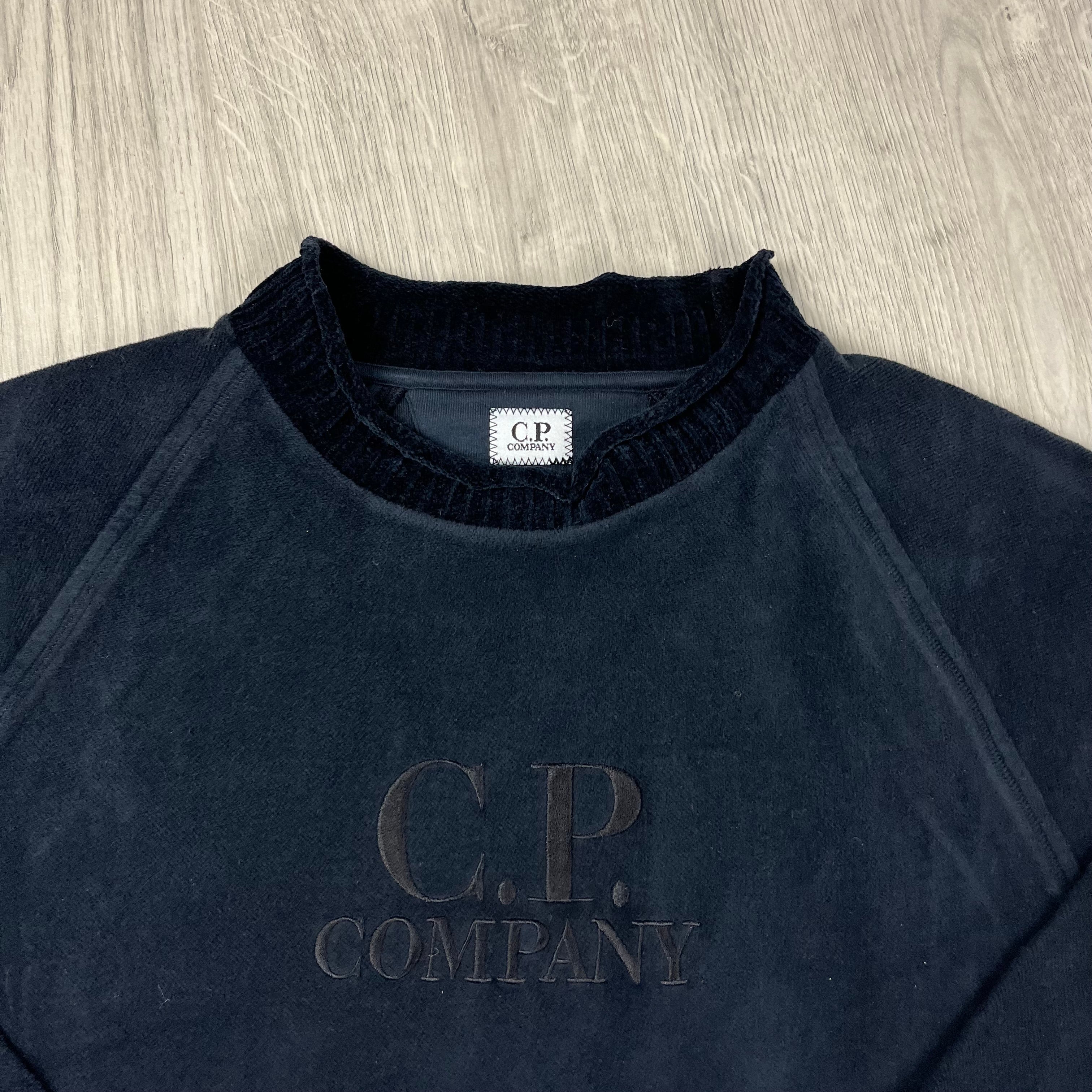 CP Company Roll Neck Sweatshirt - Navy Ironleague