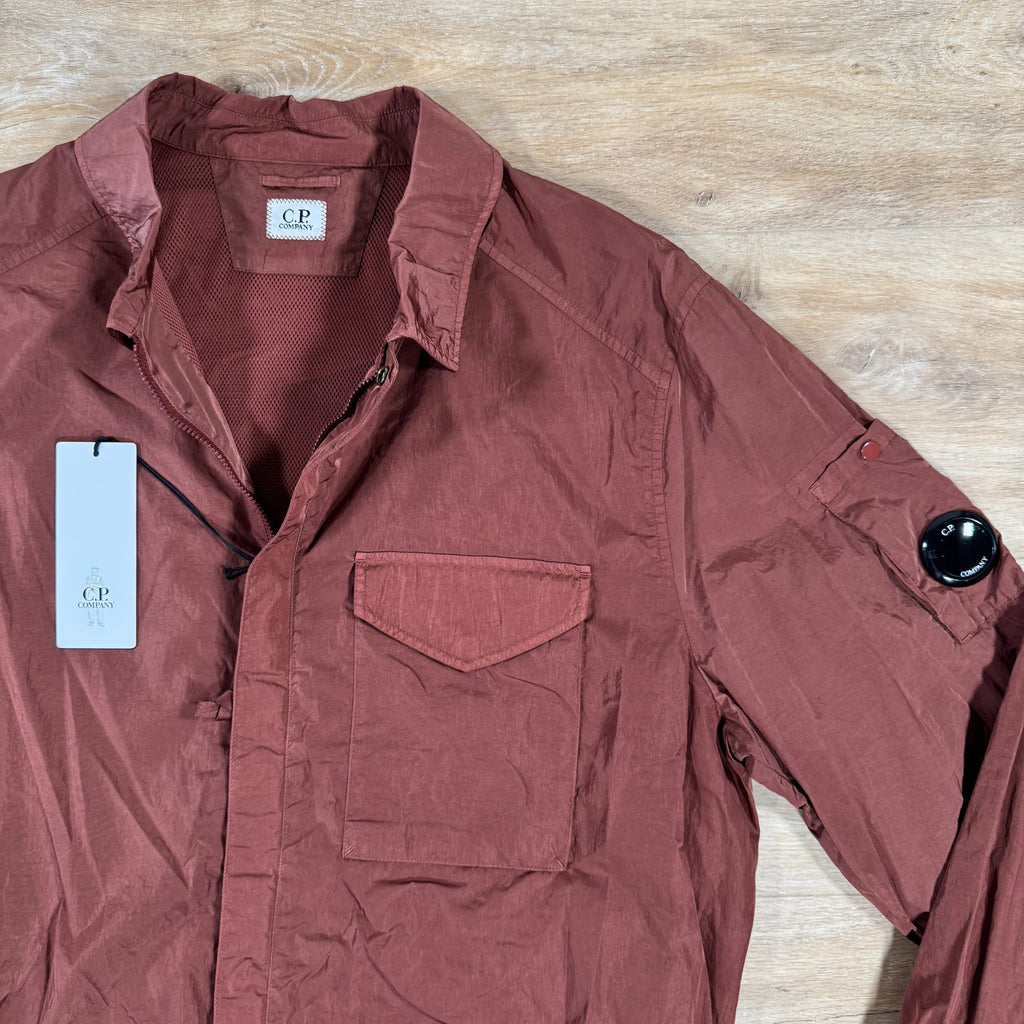 CP Company Chrome-R Lens Overshirt in Sable - Brown Ironleague