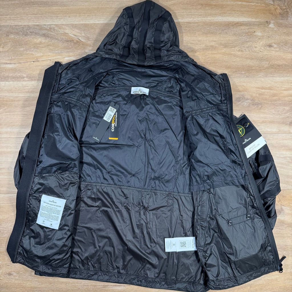 Stone Island Ripstop Light HT Nylon Jacket in Lead Grey Ironleague