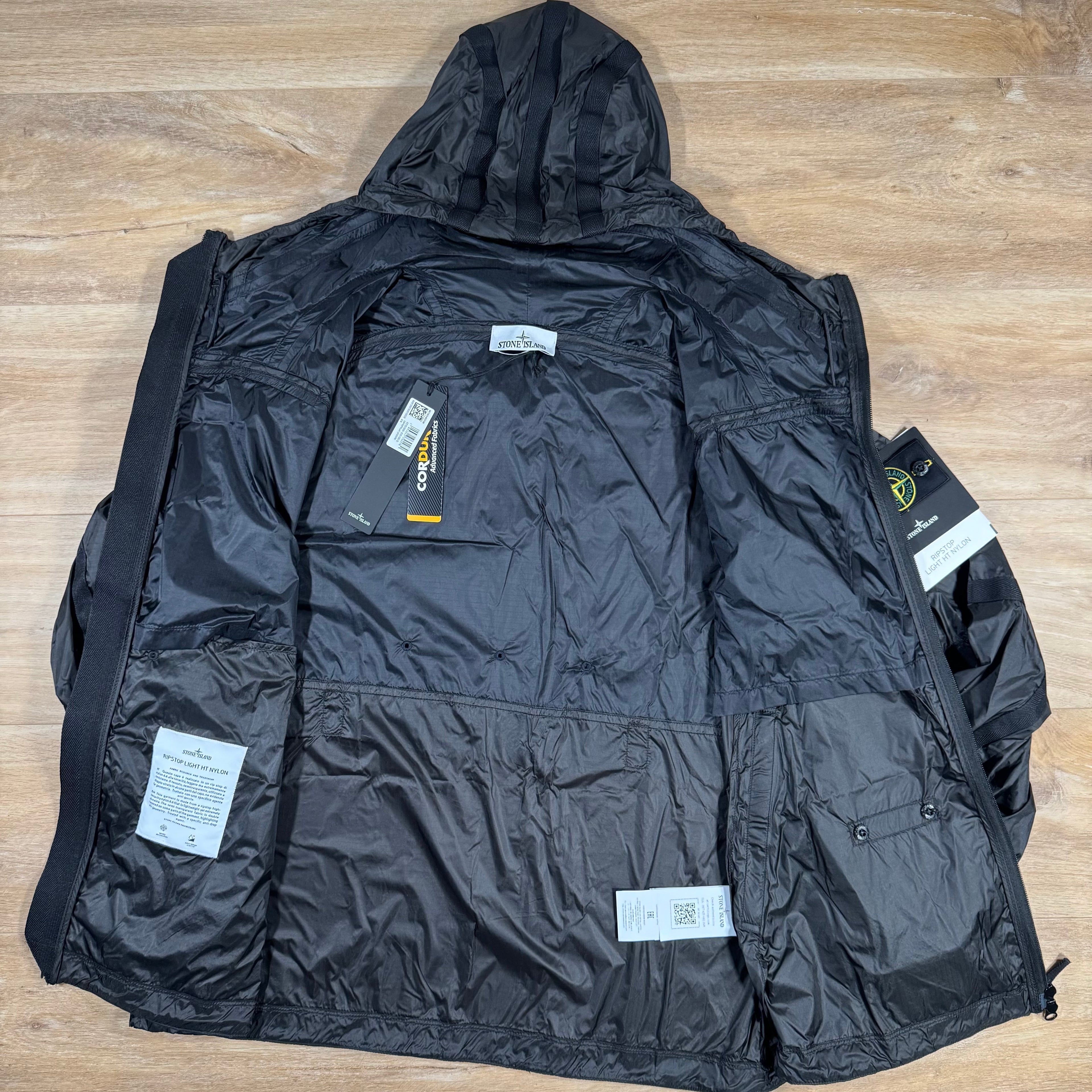 Stone Island Ripstop Light HT Nylon Jacket in Lead Grey Ironleague