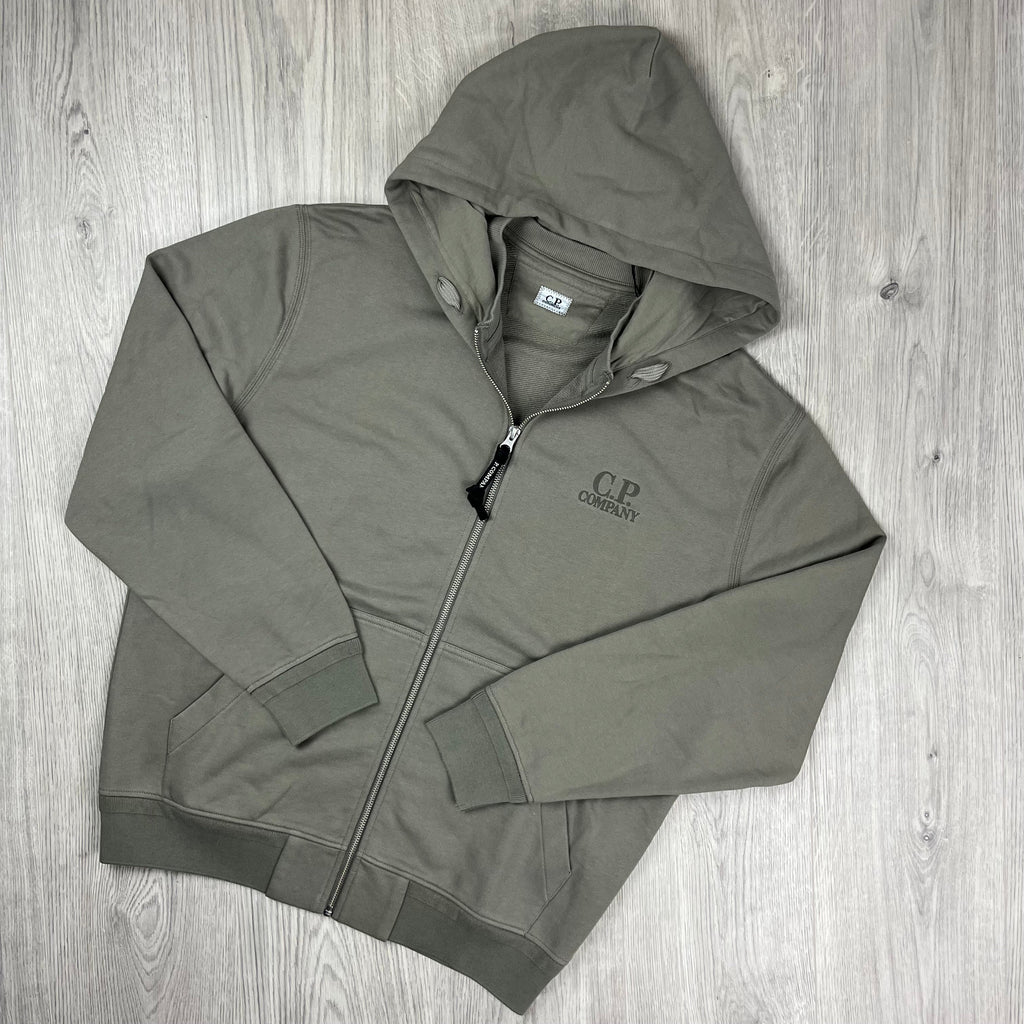 CP Company Raised Fleece Zip Hoodie - Fallen Rock Ironleague