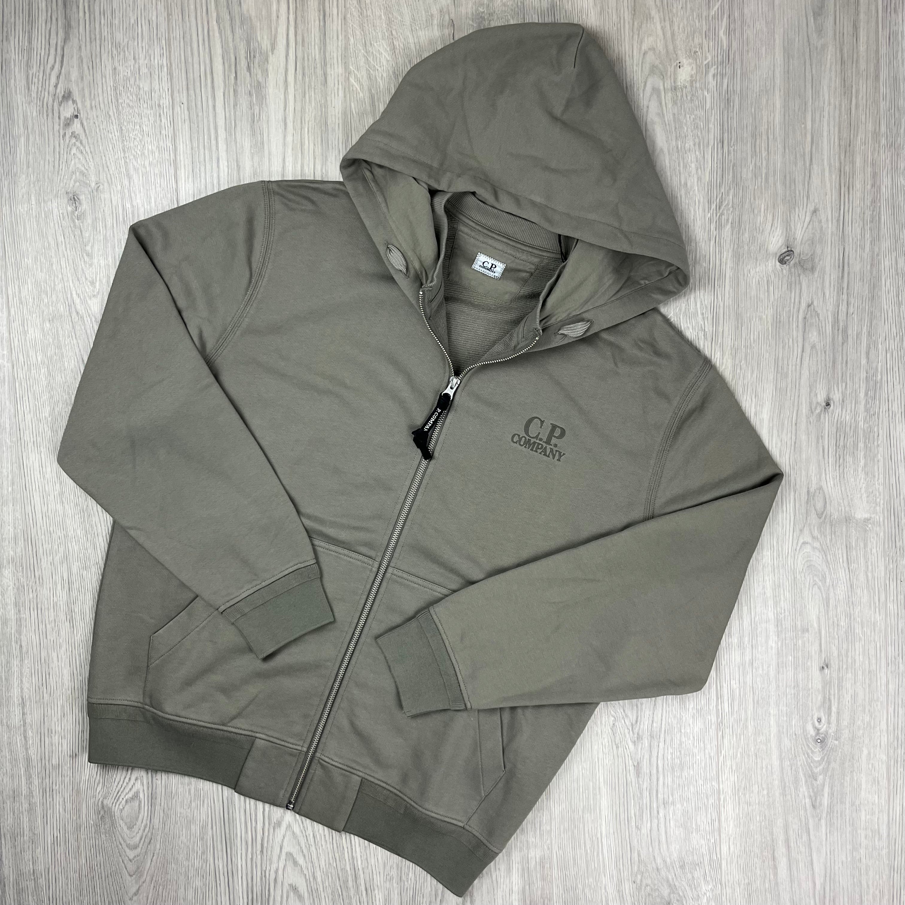 CP Company Raised Fleece Zip Hoodie - Fallen Rock Ironleague
