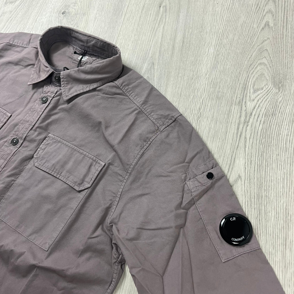 CP Company Button Overshirt - Dove Ironleague