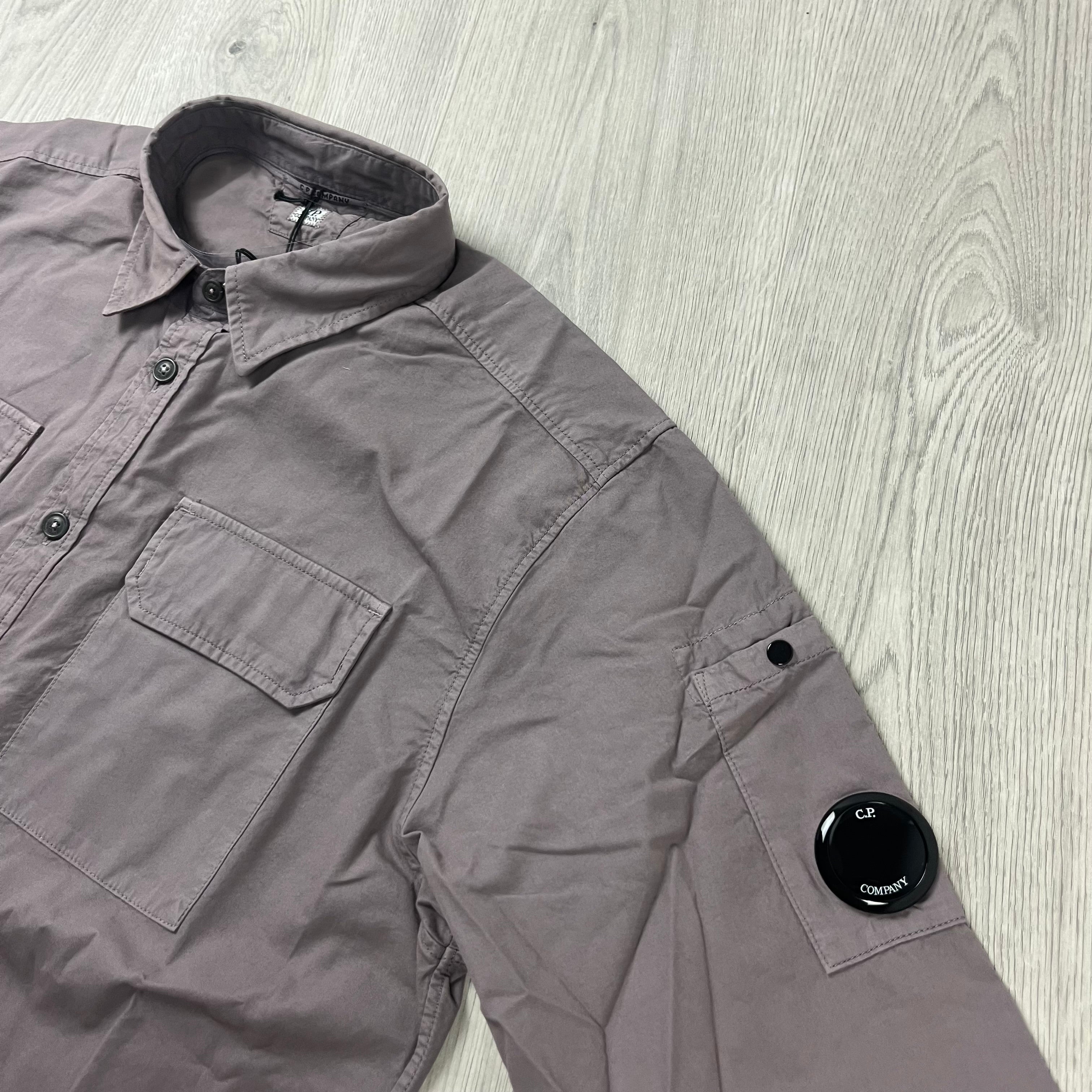 CP Company Button Overshirt - Dove Ironleague