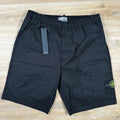 Stone Island Stretch-TC Cargo Bermuda Shorts in Black Ironleague