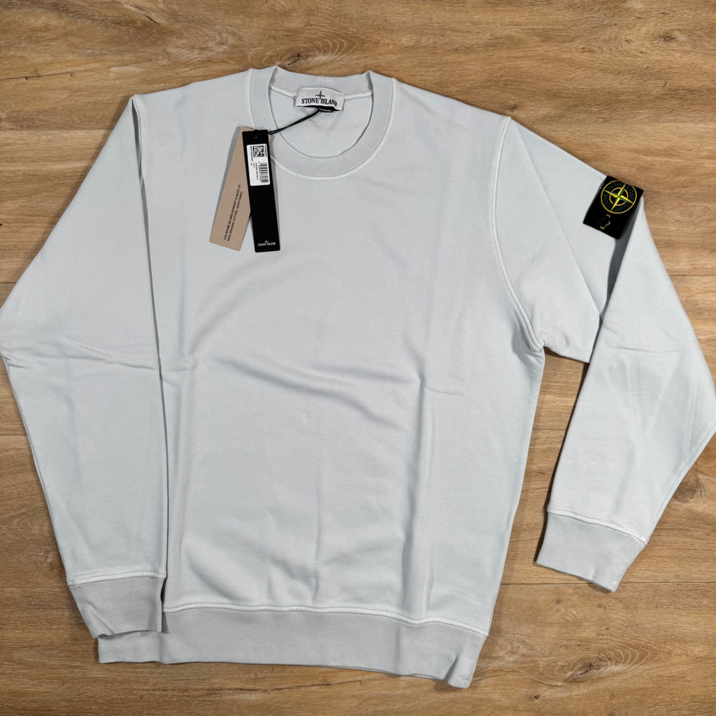 Stone Island Organic Cotton Fleece Sweatshirt in Sky Blue Ironleague