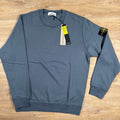 Stone Island Organic Cotton Fleece Sweatshirt in Avio Blue Ironleague