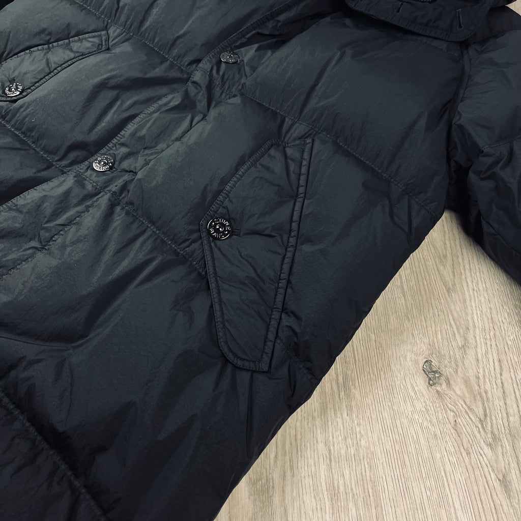 Stone Island Crinkle Reps Down Jacket - Black Ironleague