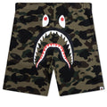 A BATHING APE 1ST Camo Shark Regular Fit Sweat Shorts - Green