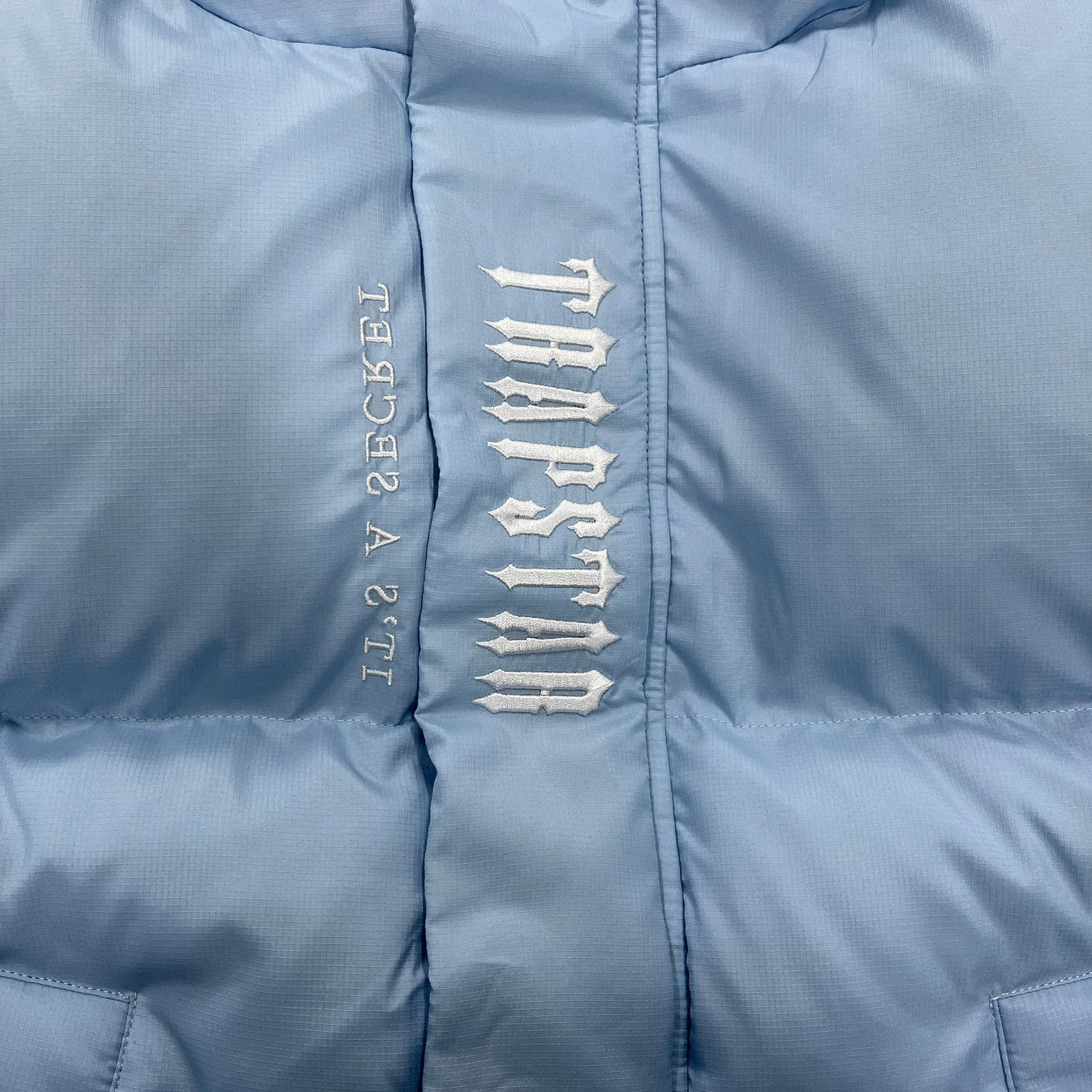 Trapstar Decoded Hooded Puffer 2.0 Jacket - Ice Blue Ironleague