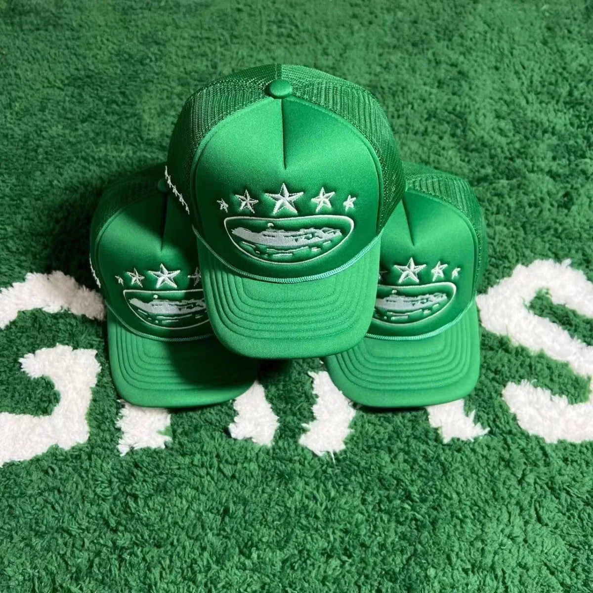Corteiz 5 Star Embroidery Trucker Caps Ironleague