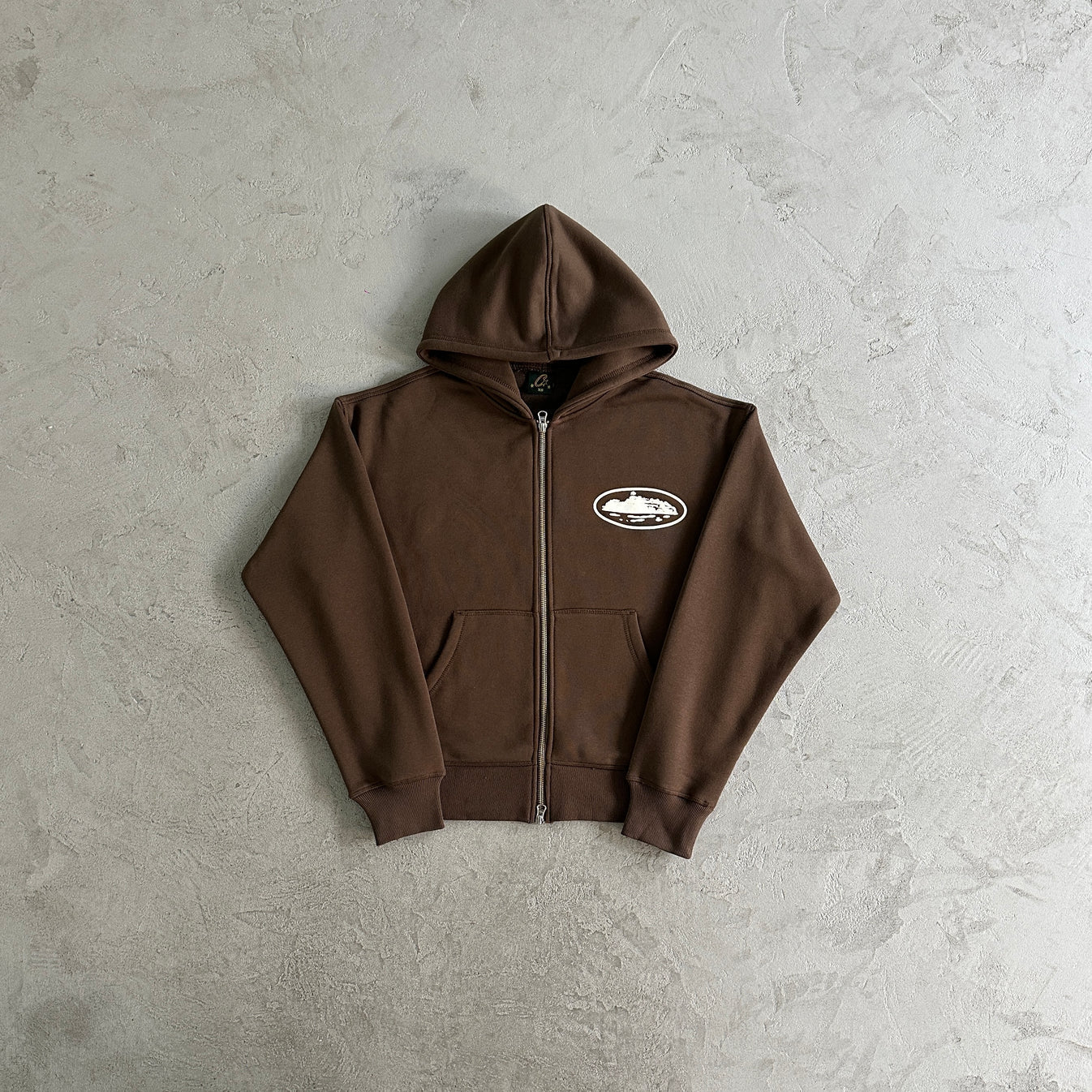 Corteiz Island Puff Print Zip Set - Brown Ironleague