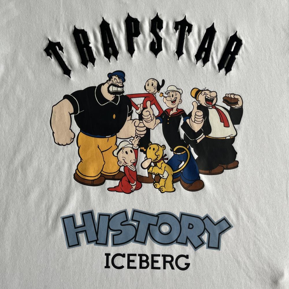 Trapstar Iceberg Popeye Printed T-Shirt - Black/White Ironleague