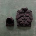 Trapstar Detachable Hooded Puffer Jacket - Black/Red Ironleague