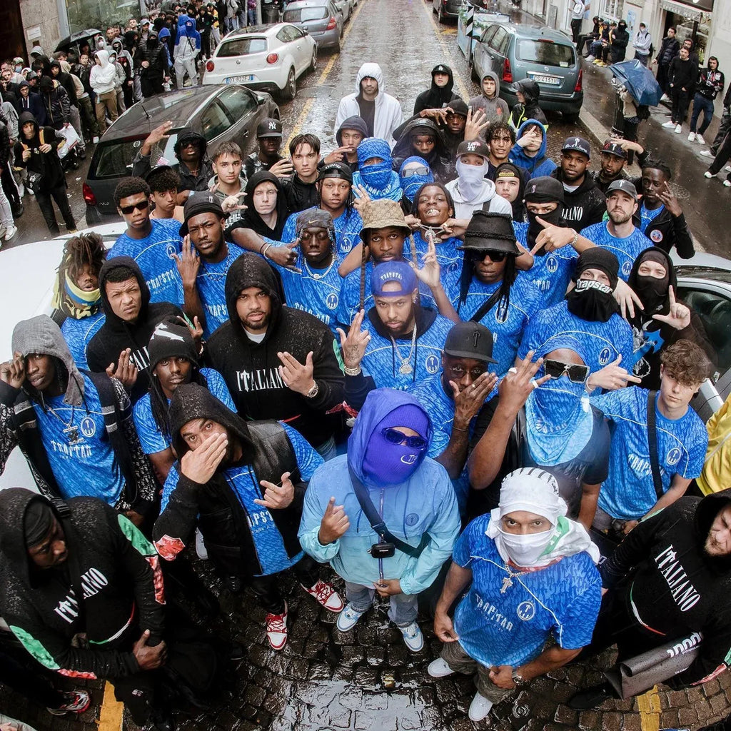Trapstar T Football Jersey - Blue Ironleague