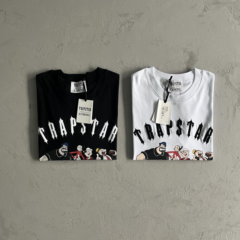 Trapstar Iceberg Popeye Printed T-Shirt - Black/White Ironleague