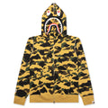 A BATHING APE 1st Camo 2nd Shark Full Zip Hoodie - Yellow
