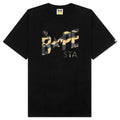 A BATHING APE 1st Camo Bape STA Tee - Black/Yellow