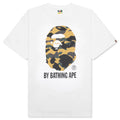A BATHING APE 1st Camo by Bathing Ape Tee - White/Yellow