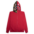 A BATHING APE 1st Shark Full Zip Hoodie - Red