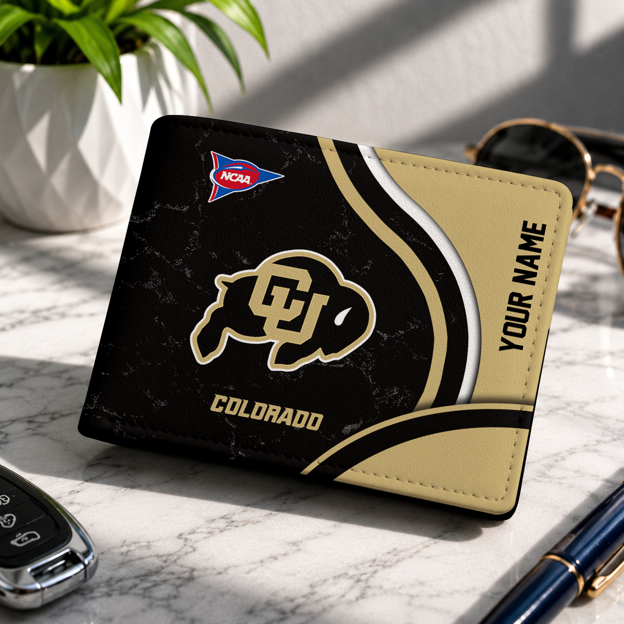 MEGA SALE NCAA FBS20 CRB COLORADO BUFFALOES LEATHER WALLET