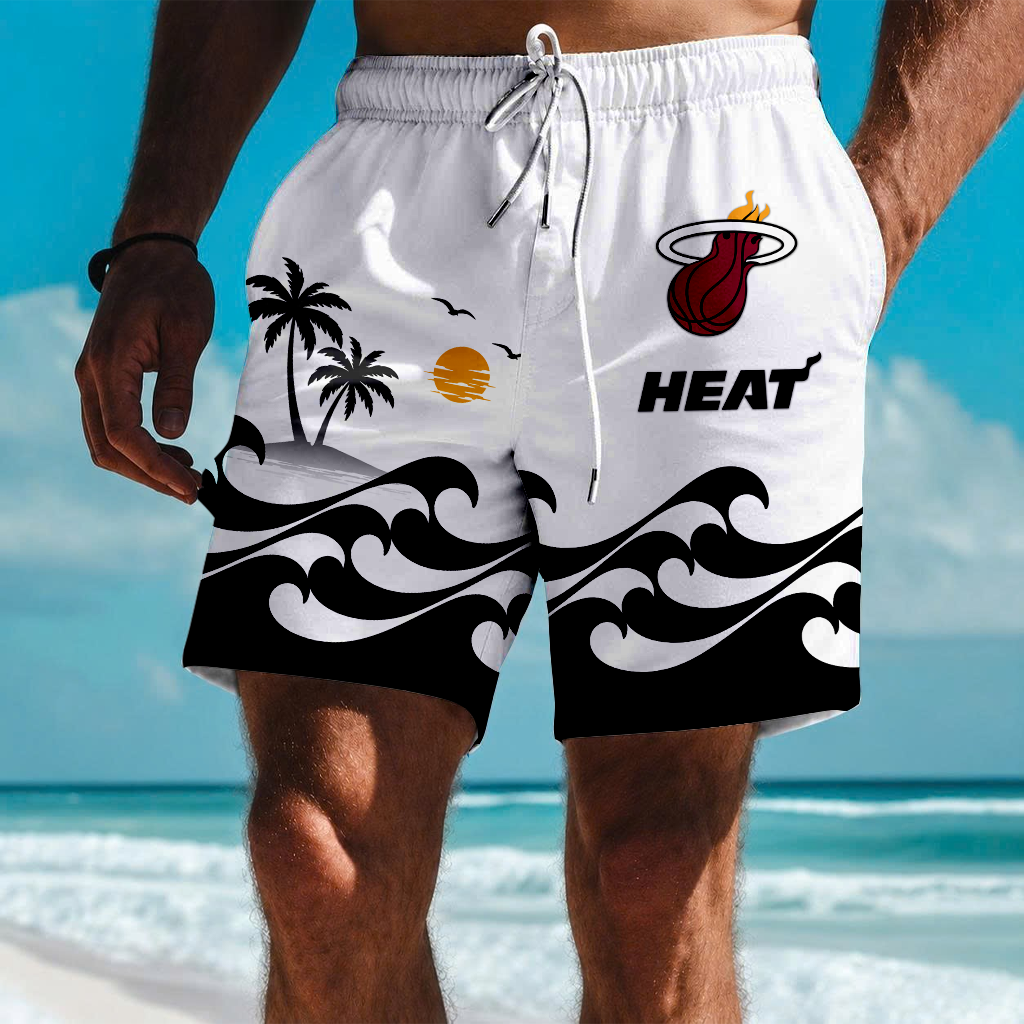 FINAL SALE - NEW CUSTOMIZED NBA20 MHE MIAMI HEAT SHORT PANTS
