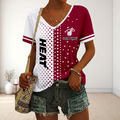 FINAL SALE - NEW CUSTOMIZED NBA20 MHE MIAMI HEAT V-NECK FEMALE SHIRT