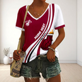 FINAL SALE - NEW CUSTOMIZED NBA20 MHE MIAMI HEAT V-NECK FEMALE SHIRT