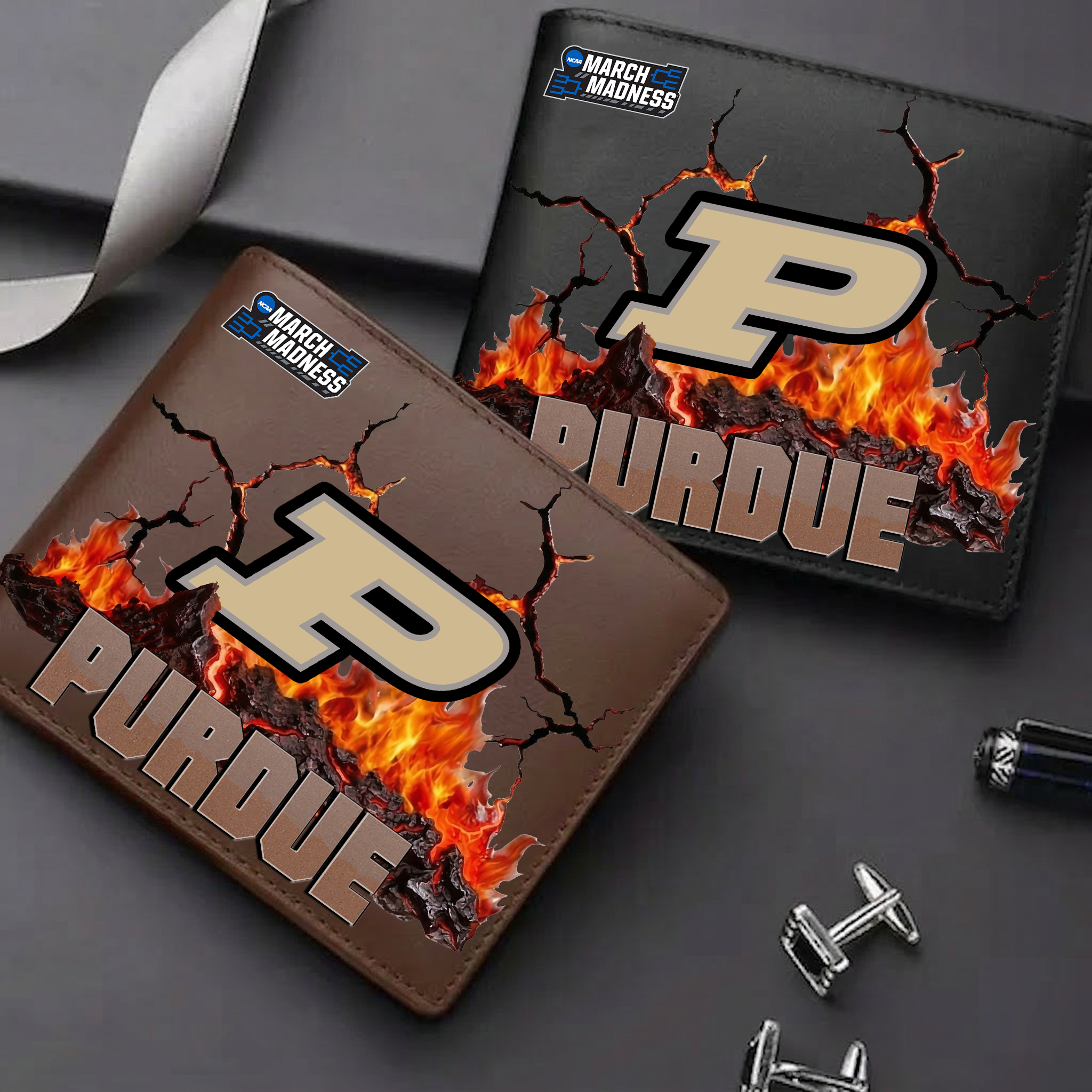 LIMITED EDITION MAM NCAA20 PUB PU BOILERMAKERS LEATHER WALLET